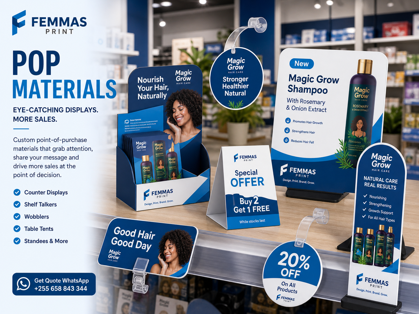 POP materials sample by FEMMAS PRINT